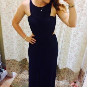 Long Navy Blue Prom Dress!